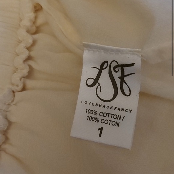 LoveShackFancy Carla Crochet Dress in Bone size 1 - Picture 5 of 5